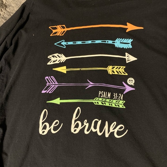 Girly girl “Be Brave” long sleeve - Picture 3 of 5